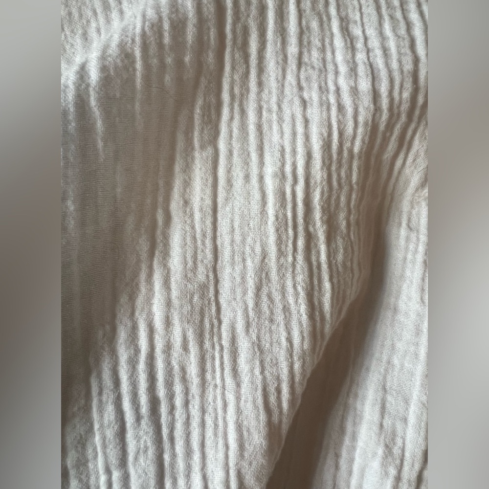QUINCE 100% Organic Cotton Gauze White Long Sleeve Shirt - Picture 5 of 5